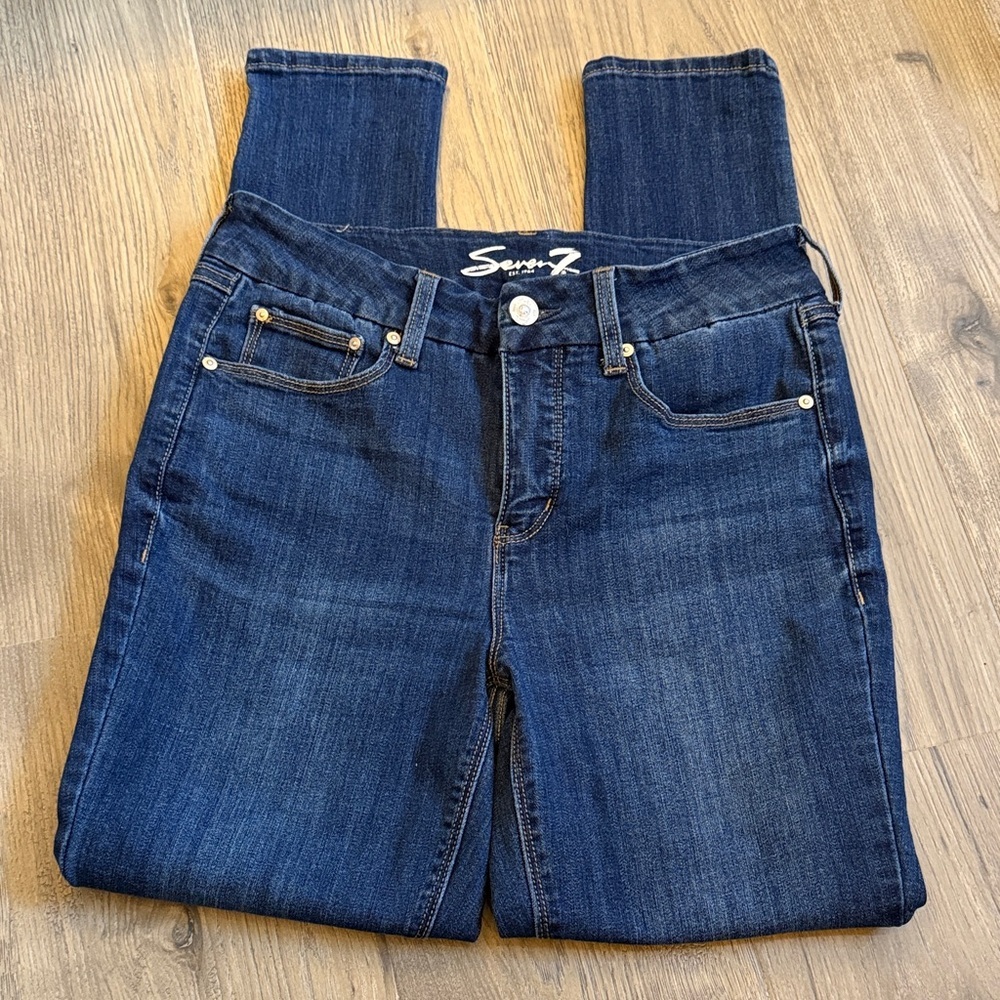 Seven7 Women's Dark Blue Skinny Jeans